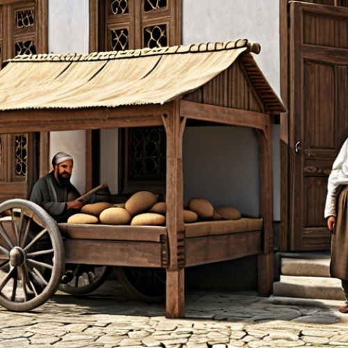 Home 19 **
"Hungarian peasant family struggling under heavy Ottoman taxes, the Jizya tax collector looming, depicting economic hardship and religious discrimination."
**