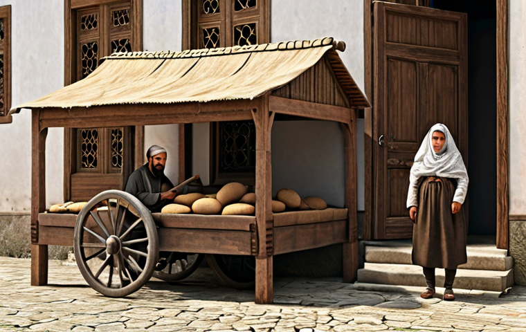 **

"Hungarian peasant family struggling under heavy Ottoman taxes, the Jizya tax collector looming, depicting economic hardship and religious discrimination."

**