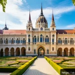 Home 12 헝가리 왕궁 역사와 볼거리 - A panoramic view of Budapest Castle showcasing its unique blend of Gothic and Baroque architectural ...